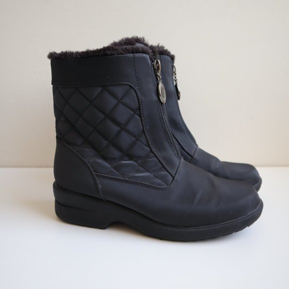 Boston Accent Weatherproof Ankle Boots, Non-skid Soles and Heels, Size 7 - Picture 1 of 5